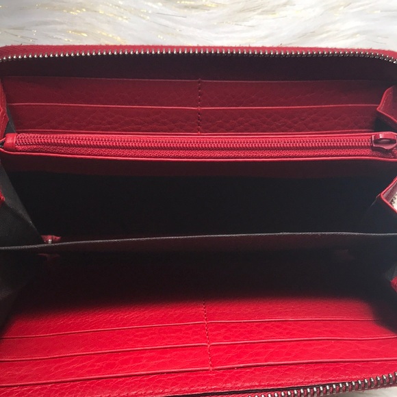 💯%Authentic GUCCI Bamboo Tassel Zip Around Wallet
